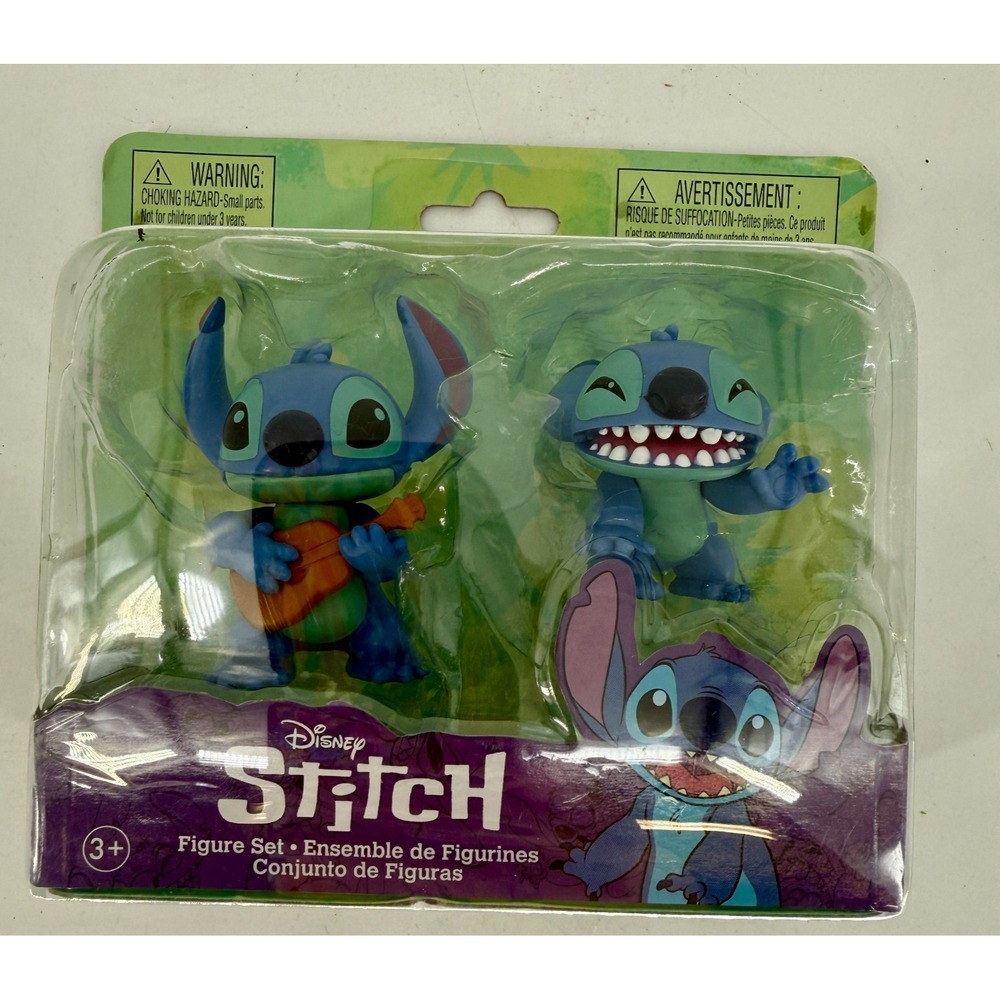 Disney Stitch Figure Set 2 Pack Curios Stitch with Guitar New in Box